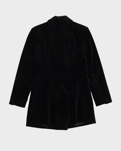 Laura Ashley Black Velvet Jacket - XS
