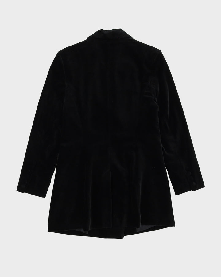 Laura Ashley Black Velvet Jacket - XS
