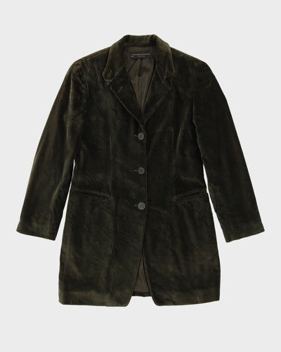 Donna Karan Green Velvet Jacket - S