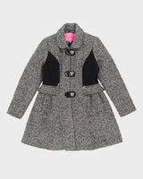 Betsey Johnson Black And White Overcoat - S