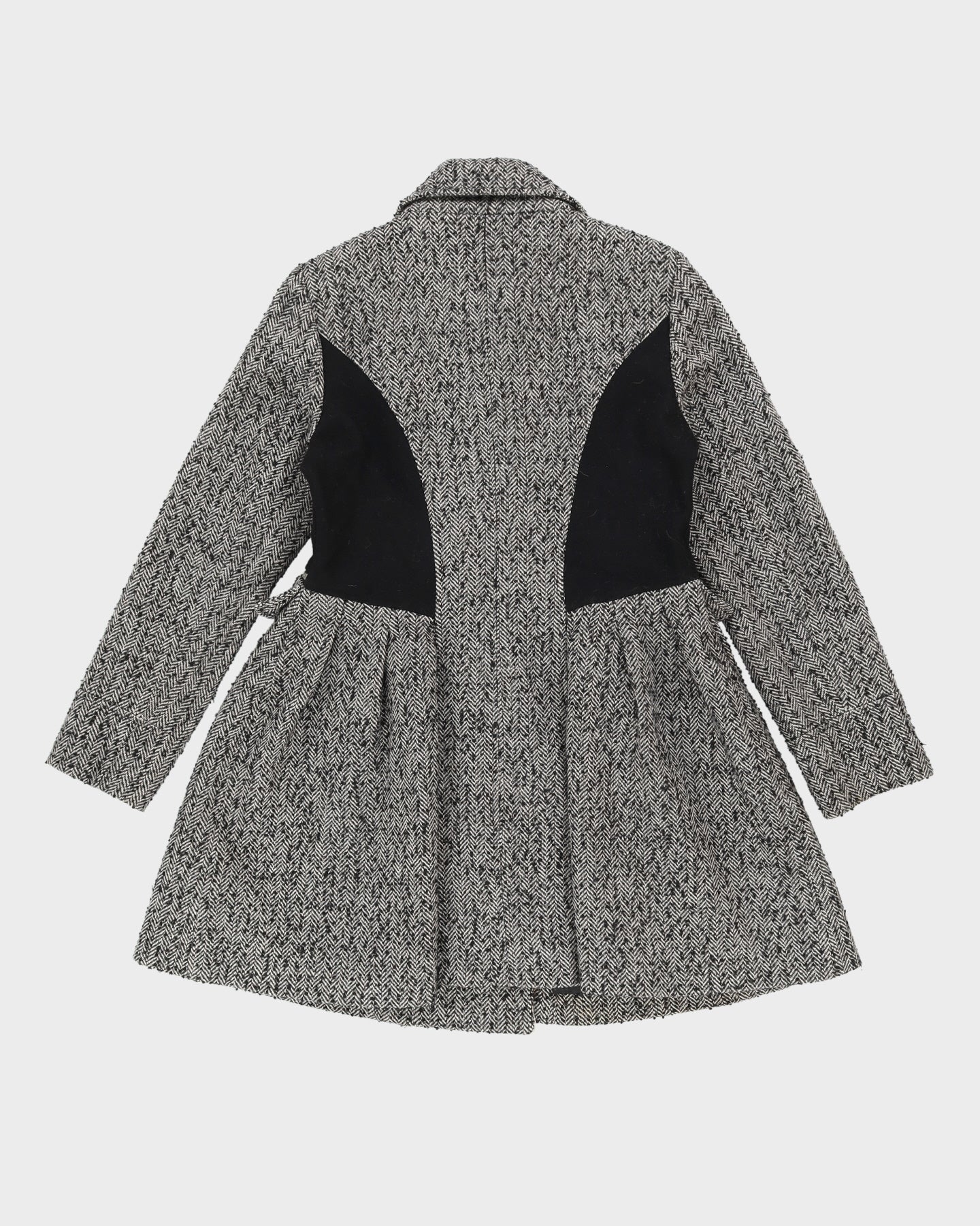 Betsey Johnson Black And White Overcoat - S