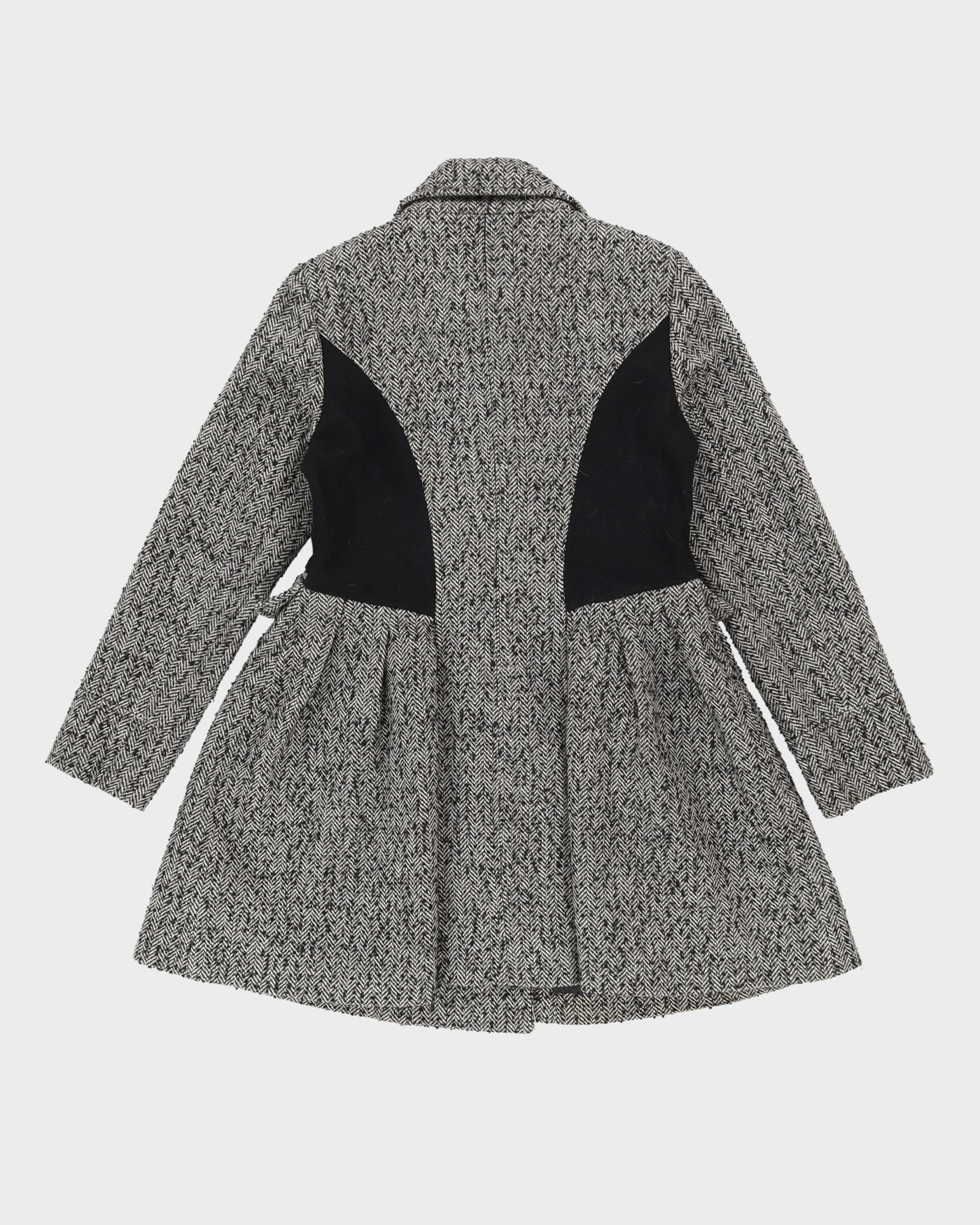 Betsey Johnson Black And White Overcoat - S