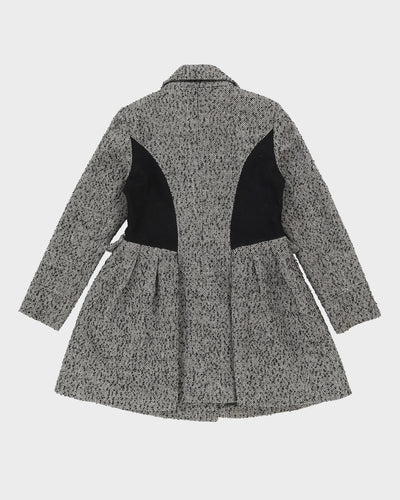 Betsey Johnson Black And White Overcoat - S