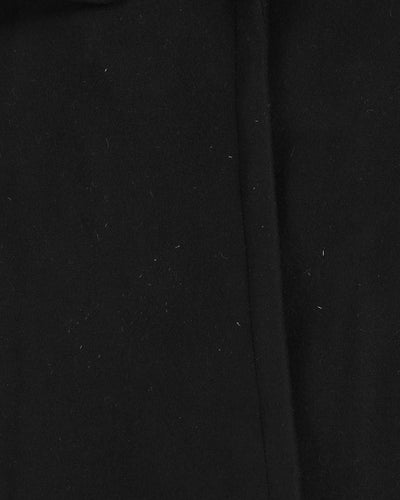 Karl Lagerfeld Black Wool Blend Overcoat - XS