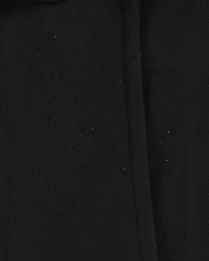 Karl Lagerfeld Black Wool Blend Overcoat - XS