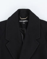 Karl Lagerfeld Black Overcoat - S