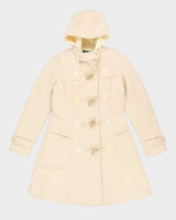 Lauren Ralph Lauren Cream Duffel Overcoat - S