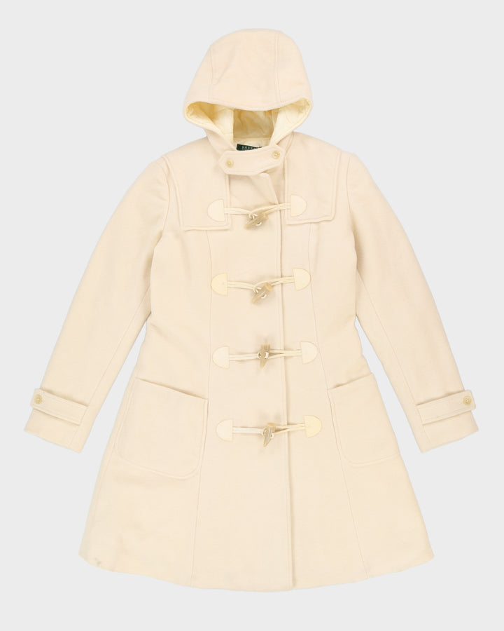 Lauren Ralph Lauren Cream Duffel Overcoat - S