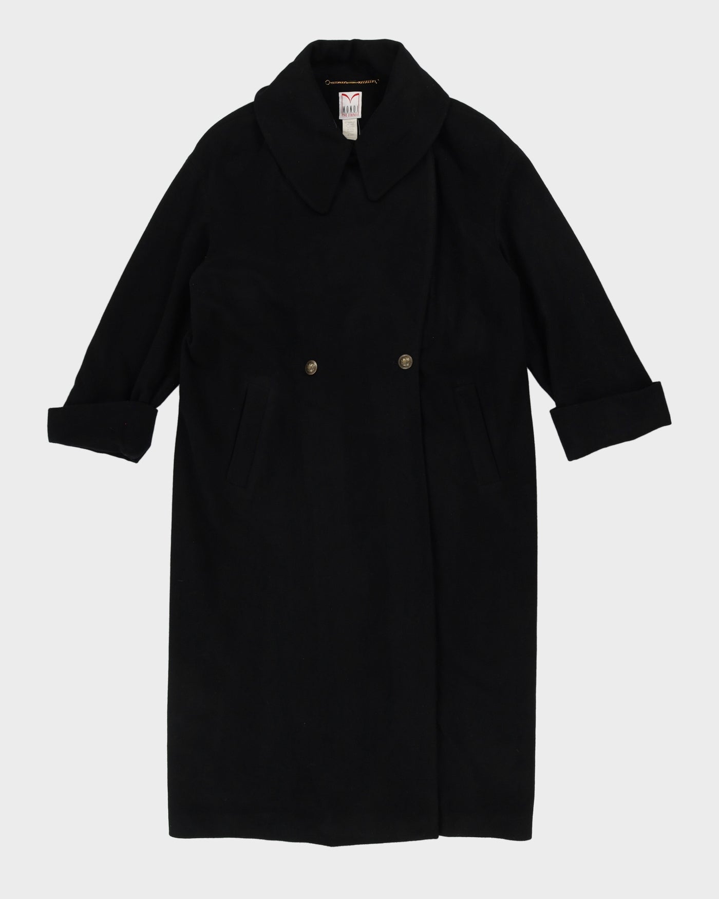 Mondi Black Long Overcoat - L / XL