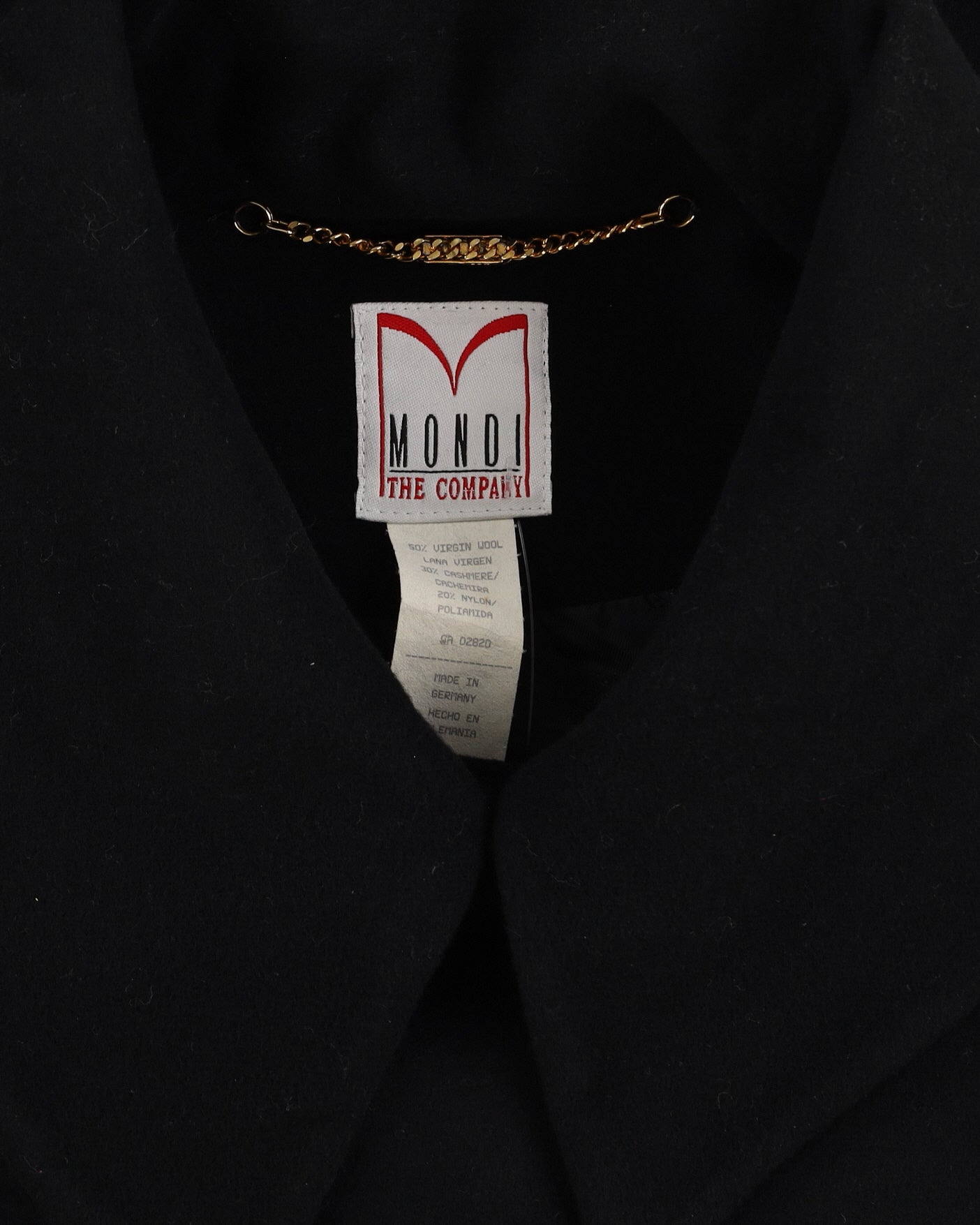 Mondi Black Long Overcoat - L / XL