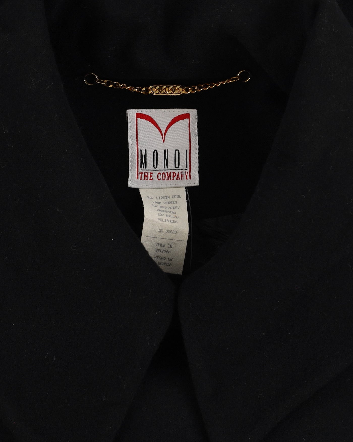 Mondi Black Long Overcoat - L / XL
