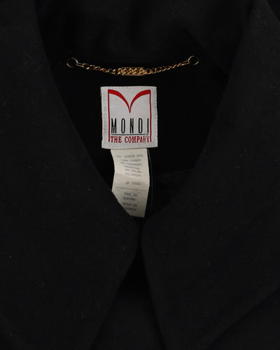 Mondi Black Long Overcoat - L / XL