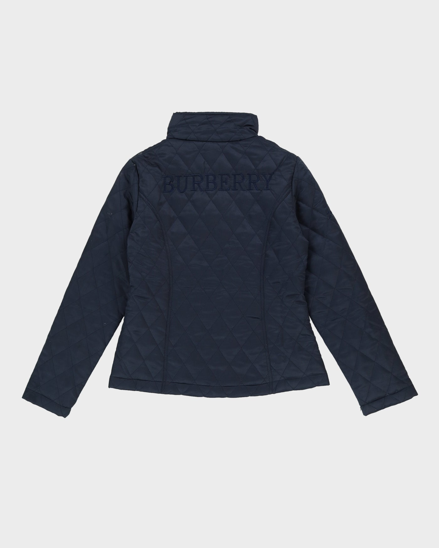 Burberry Navy Blue Quilted Jacket - XXS