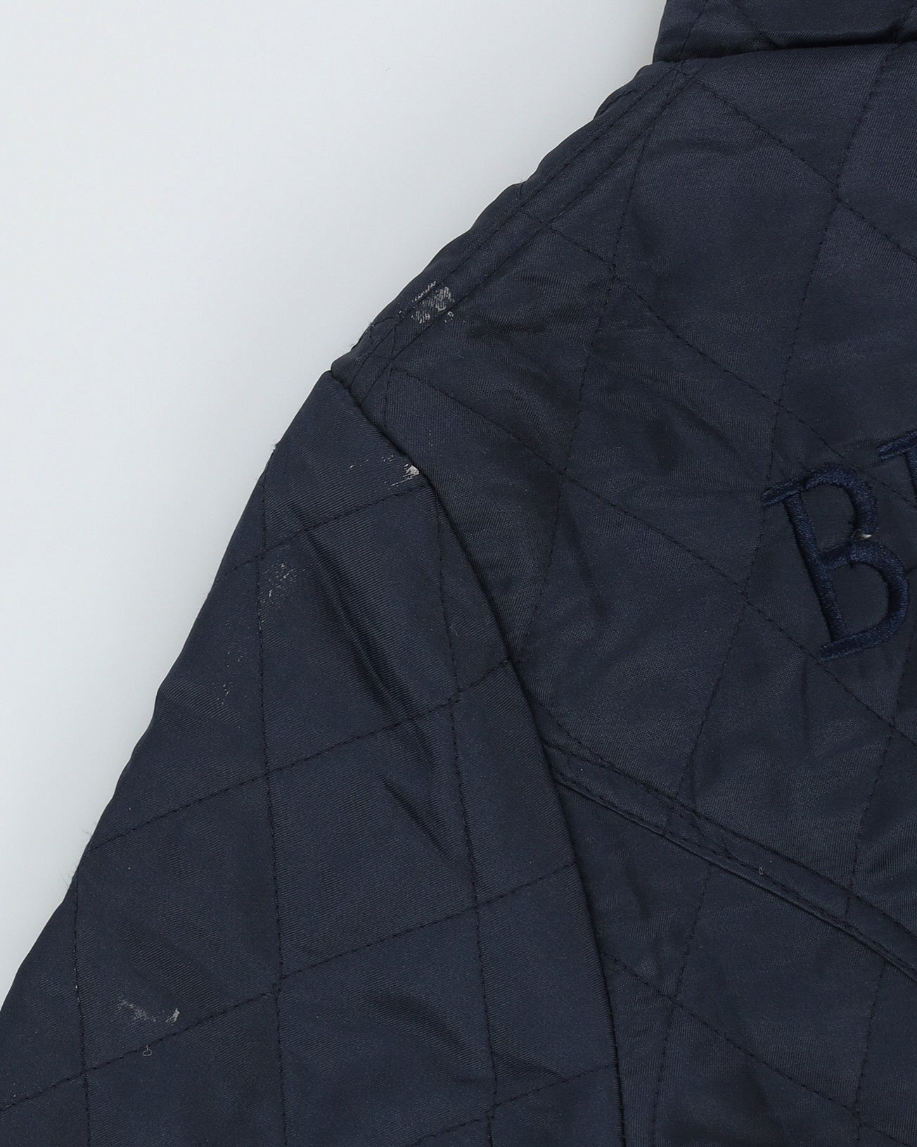 Burberry Navy Blue Quilted Jacket - XXS