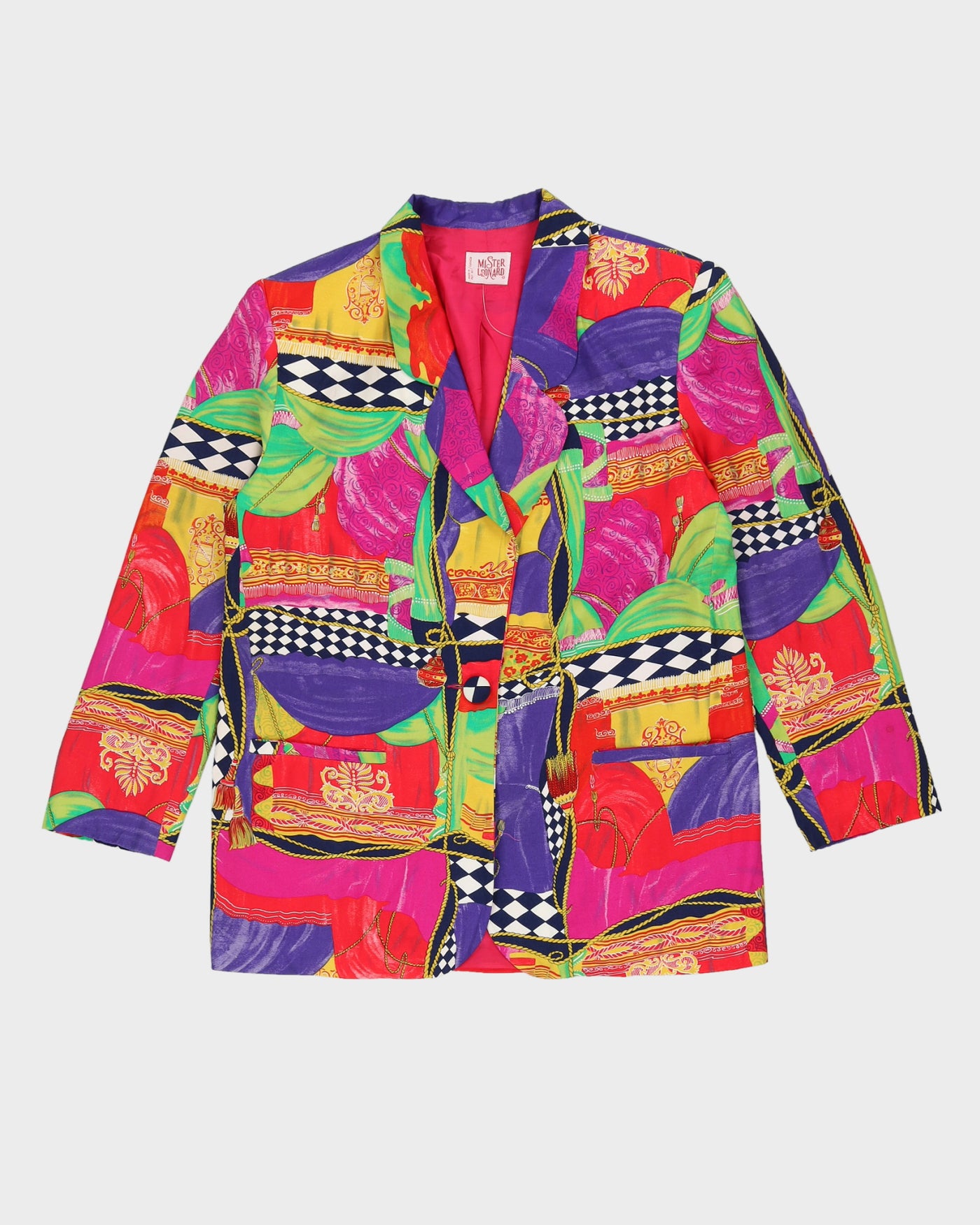 Mister Leonard Y2K Patterned Blazer Jacket - L