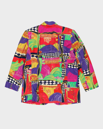 Mister Leonard Y2K Patterned Blazer Jacket - L