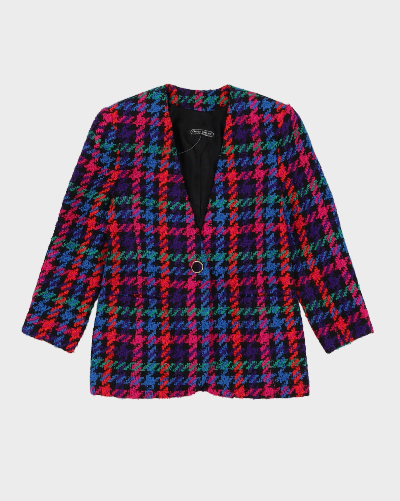 Pink And Purple Patterned Blazer Jacket - S