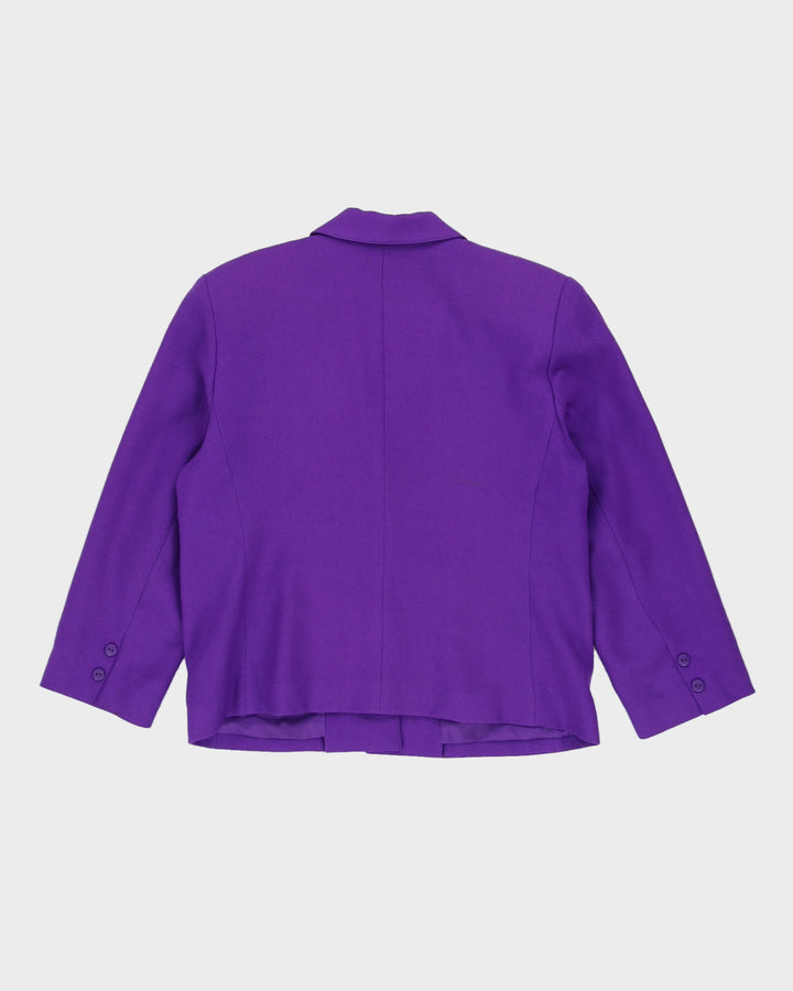 00s Purple Boxy Blazer Jacket - S