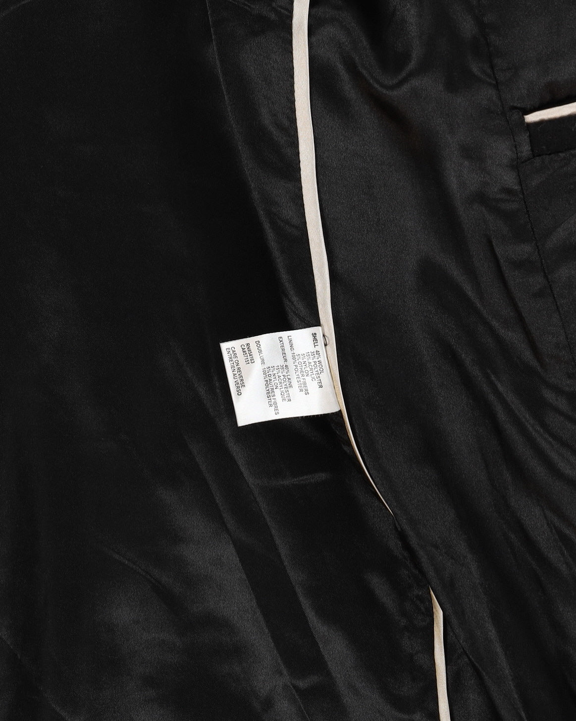 Calvin Klein Black With Brown Pattern Overcoat - M