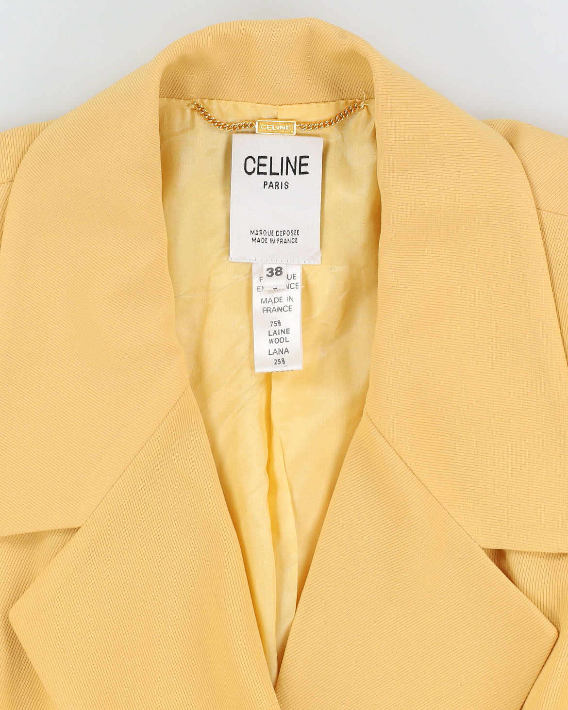 Celine Paris Yellow Blazer Jacket - S