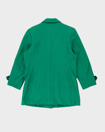 Green Wool Blazer Jacket - S