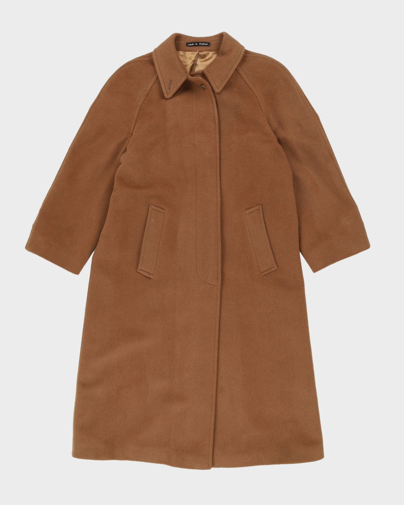 Burberrys' Brown Cashmere Blend Overcoat - M