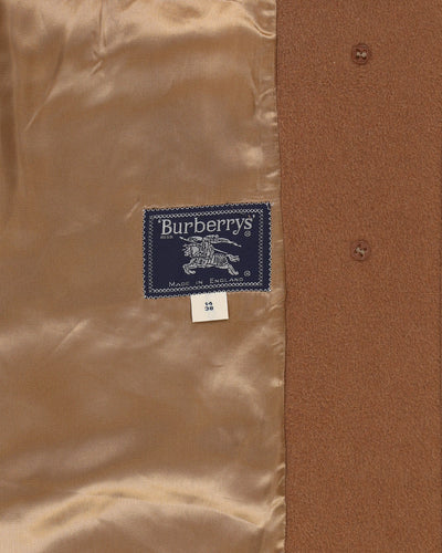 Burberrys' Brown Cashmere Blend Overcoat - M