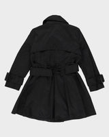 Betsey Johnson Black Belted Rain Mac - M