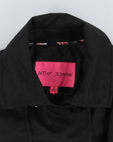 Betsey Johnson Black Belted Rain Mac - M