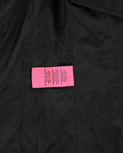 Betsey Johnson Black Belted Rain Mac - M
