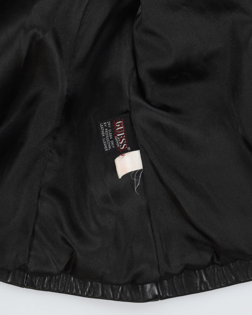 Guess Black Leather Zip Jacket - XS