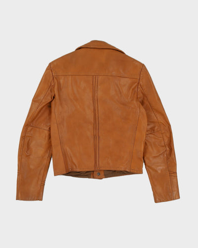 Vintage 1970s Brown Leather Jacket - XS