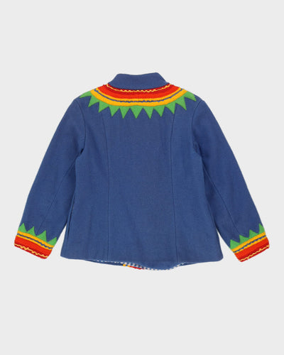 Blue Wool A-Lined Jacket - XS