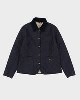 Vintage 90s Barbour Quitted Blue Jacket - S