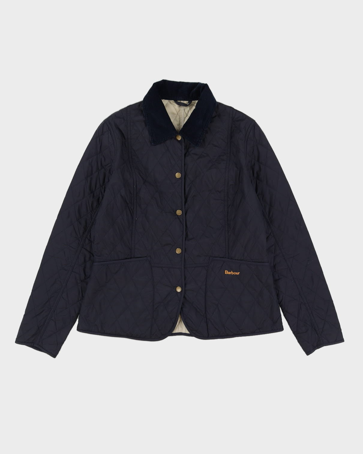 Vintage 90s Barbour Quitted Blue Jacket - S