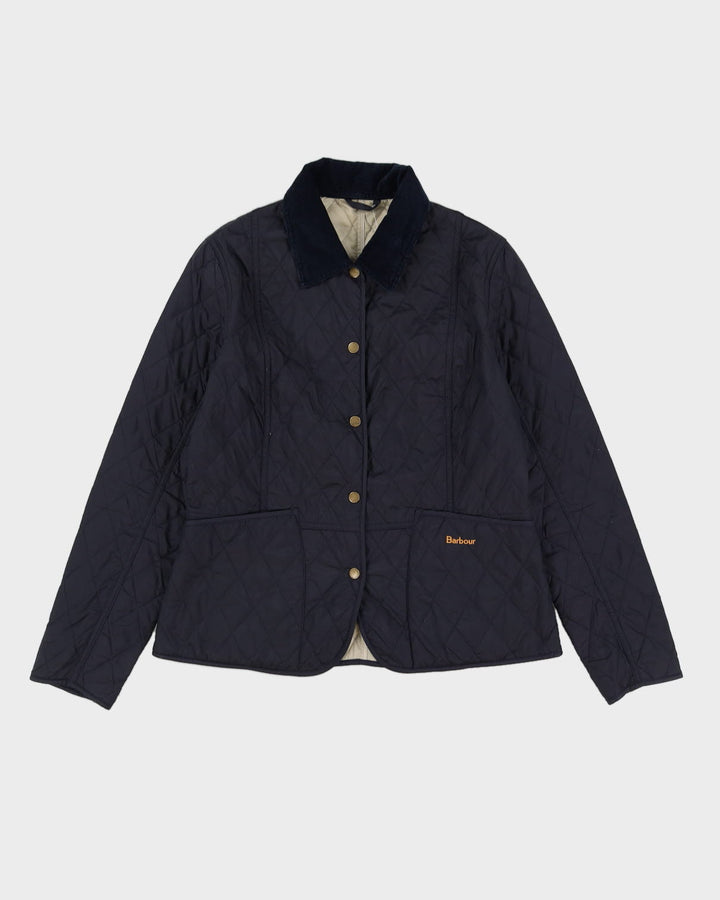 Vintage 90s Barbour Quitted Blue Jacket - S