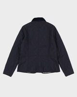 Vintage 90s Barbour Quitted Blue Jacket - S