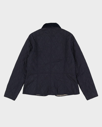 Vintage 90s Barbour Quitted Blue Jacket - S