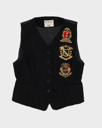 Mondi Black With Embroidery Waistcoat - S