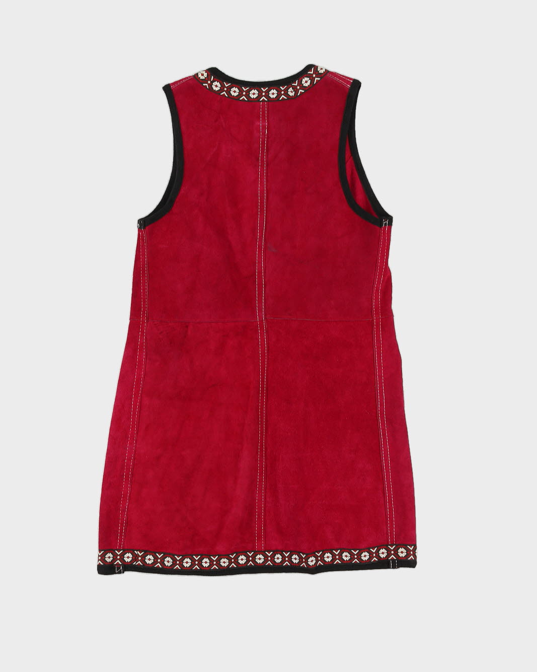 Vintage 1970s Pink Suede Waistcoat - XXS