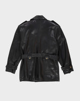 Danier Black Leather Biker Style Jacket - S