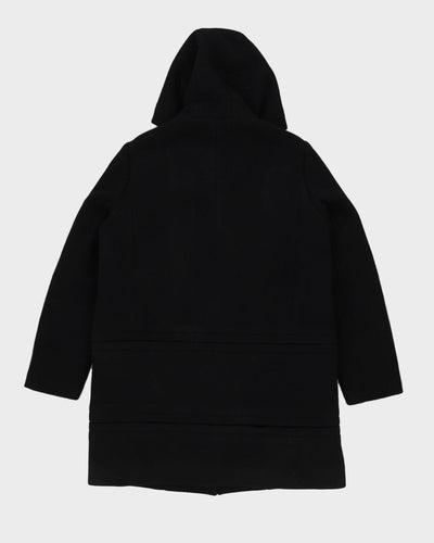 Moncler Premiere Black Wool Hooded Coat - M