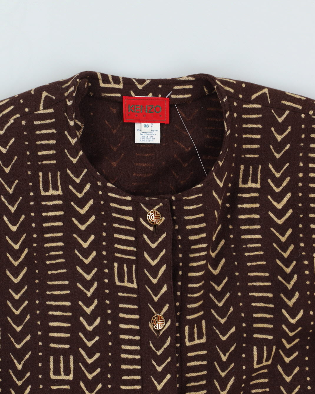 Kenzo Paris Brown Patterned Jacket - M