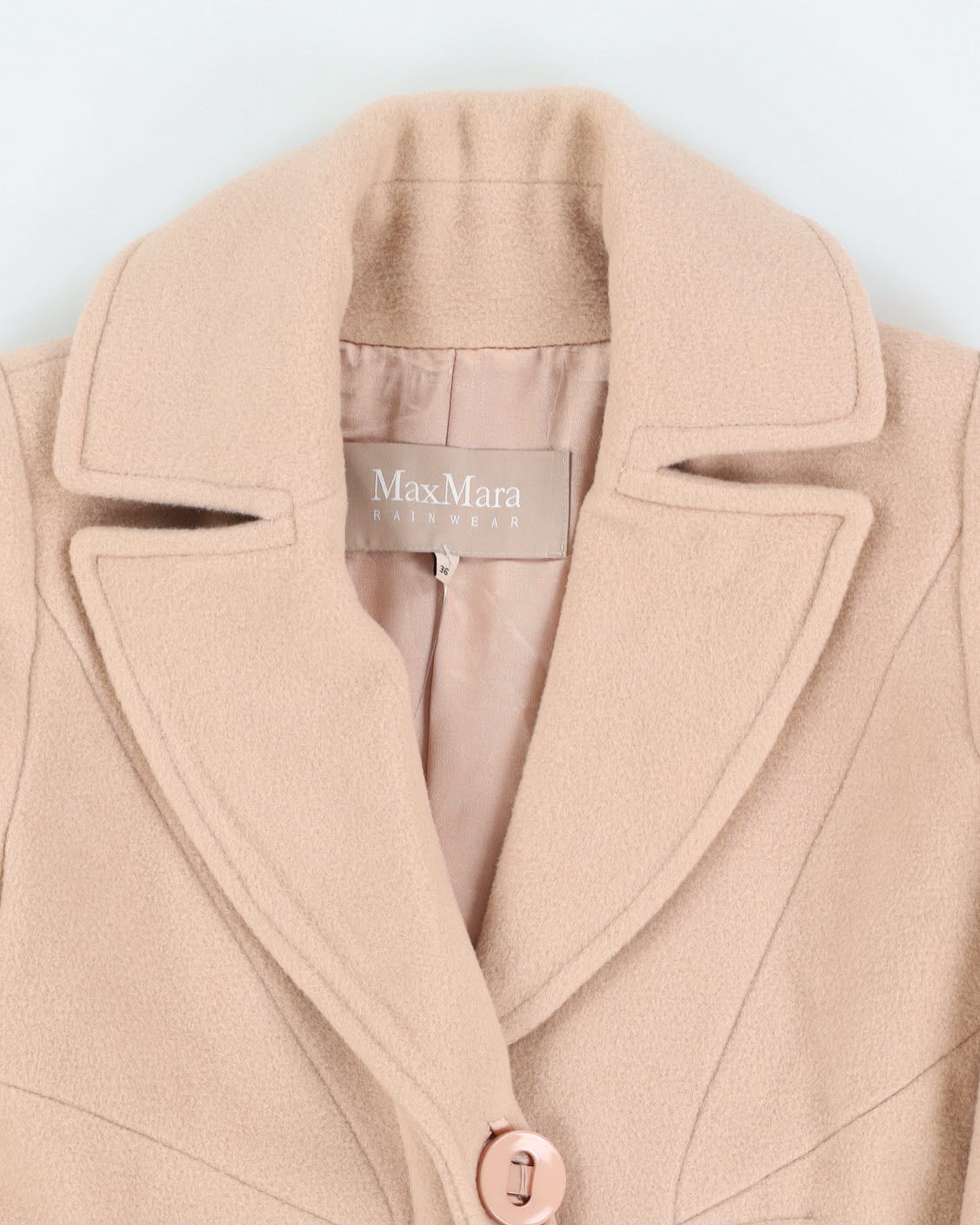 MaxMara Pale Pink Short Overcoat - XXXS