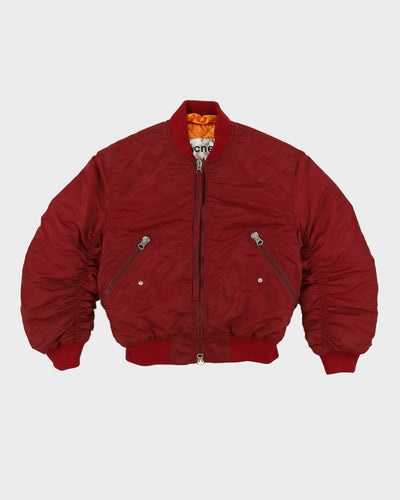 Acne Studios Burgundy Bomber Jacket - S