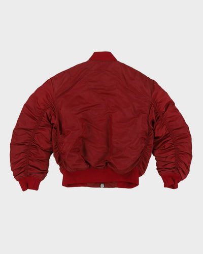 Acne Studios Burgundy Bomber Jacket - S