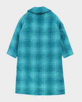 Vintage 1980s Aqua Blue Mohair Coat - M