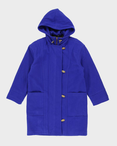 Blue Wool Short Overcoat - M
