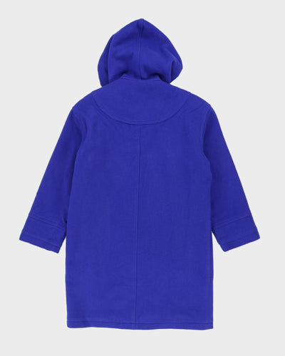 Blue Wool Short Overcoat - M