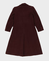 00s Edward Chapman Burgundy Overcoat - S